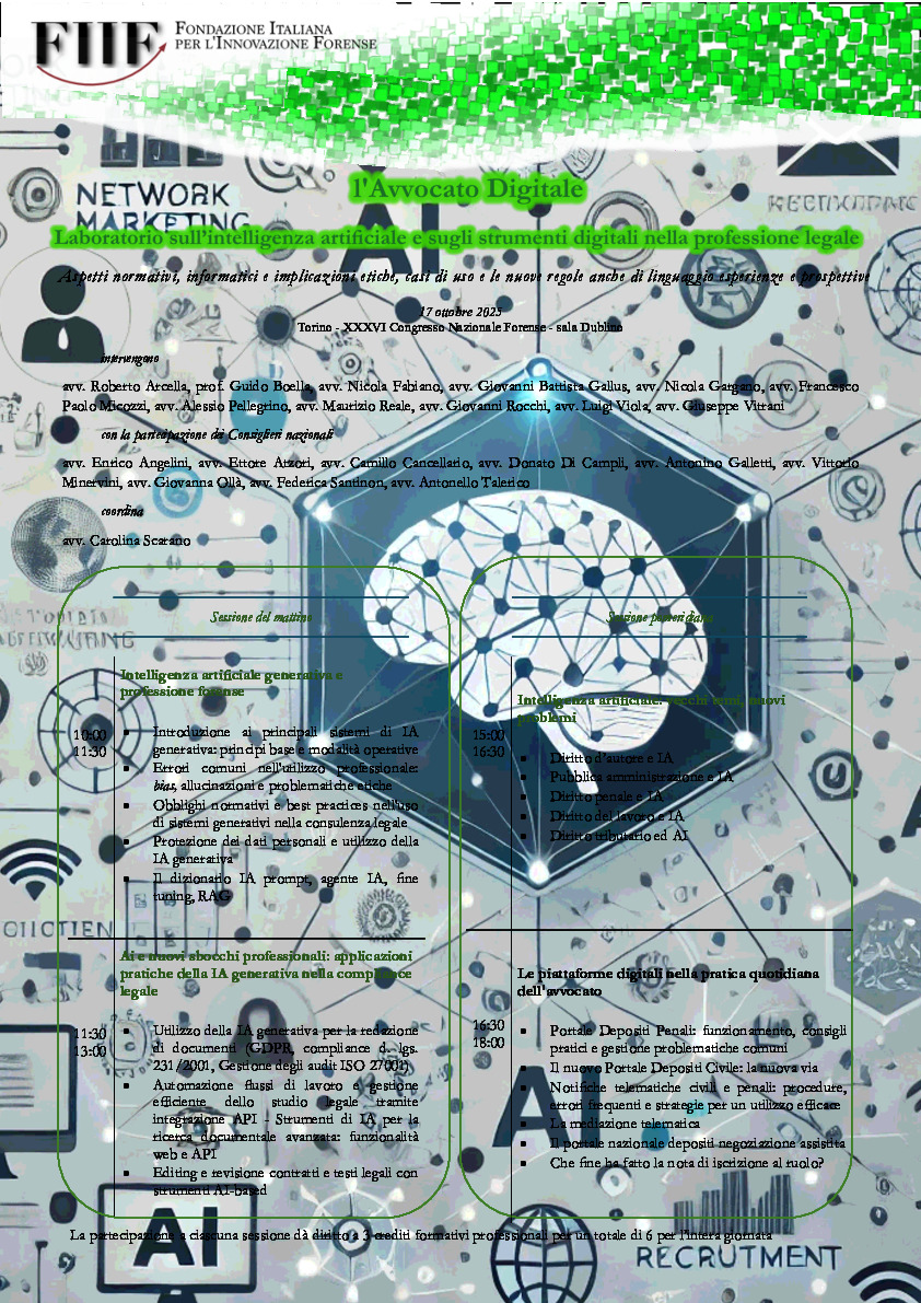 Avvocato Digitale – Laboratorio sull’intelligenza artificiale e sugli strumenti digitali nella professione legale